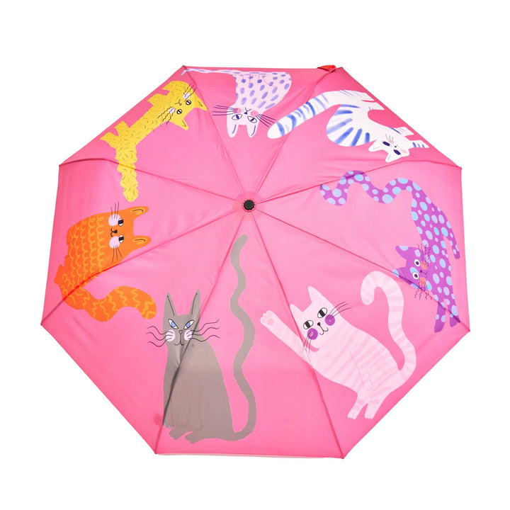 Lime Arty Cats Duck Umbrella