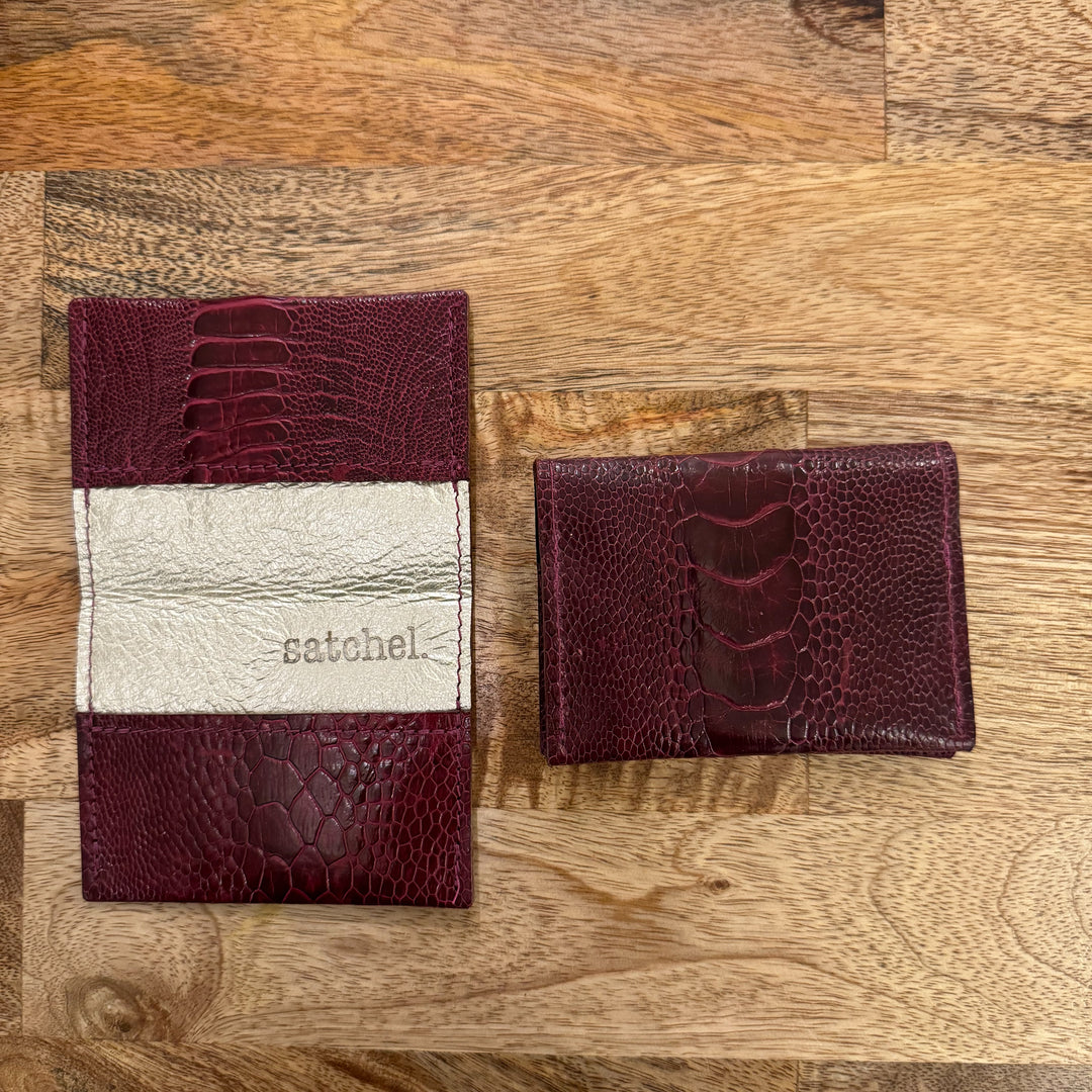 *Ostrich Bi Fold Card Case*