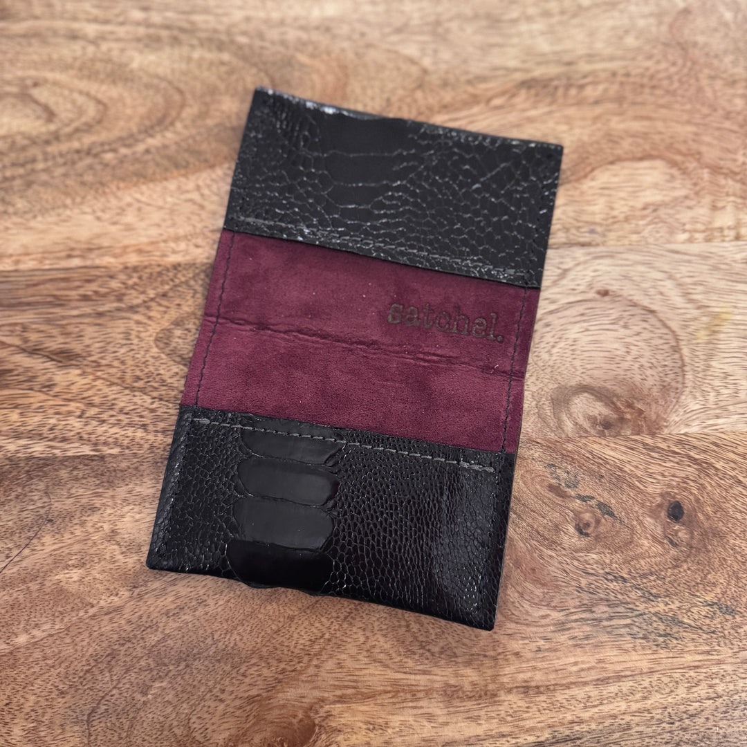 *Ostrich Bi Fold Card Case*