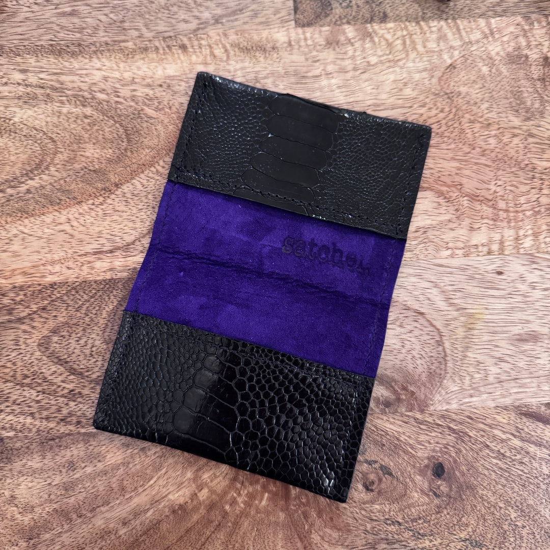 *Ostrich Bi Fold Card Case*