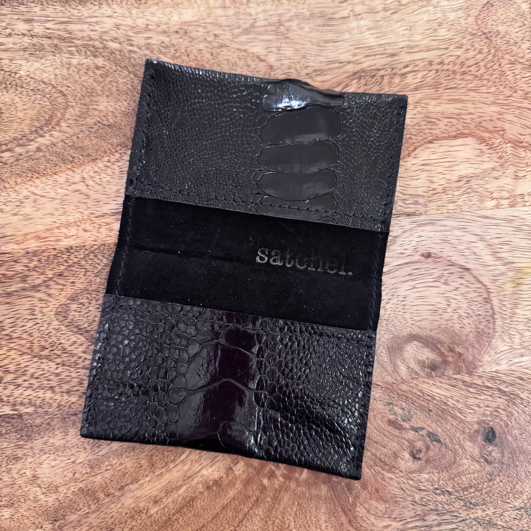 *Ostrich Bi Fold Card Case*