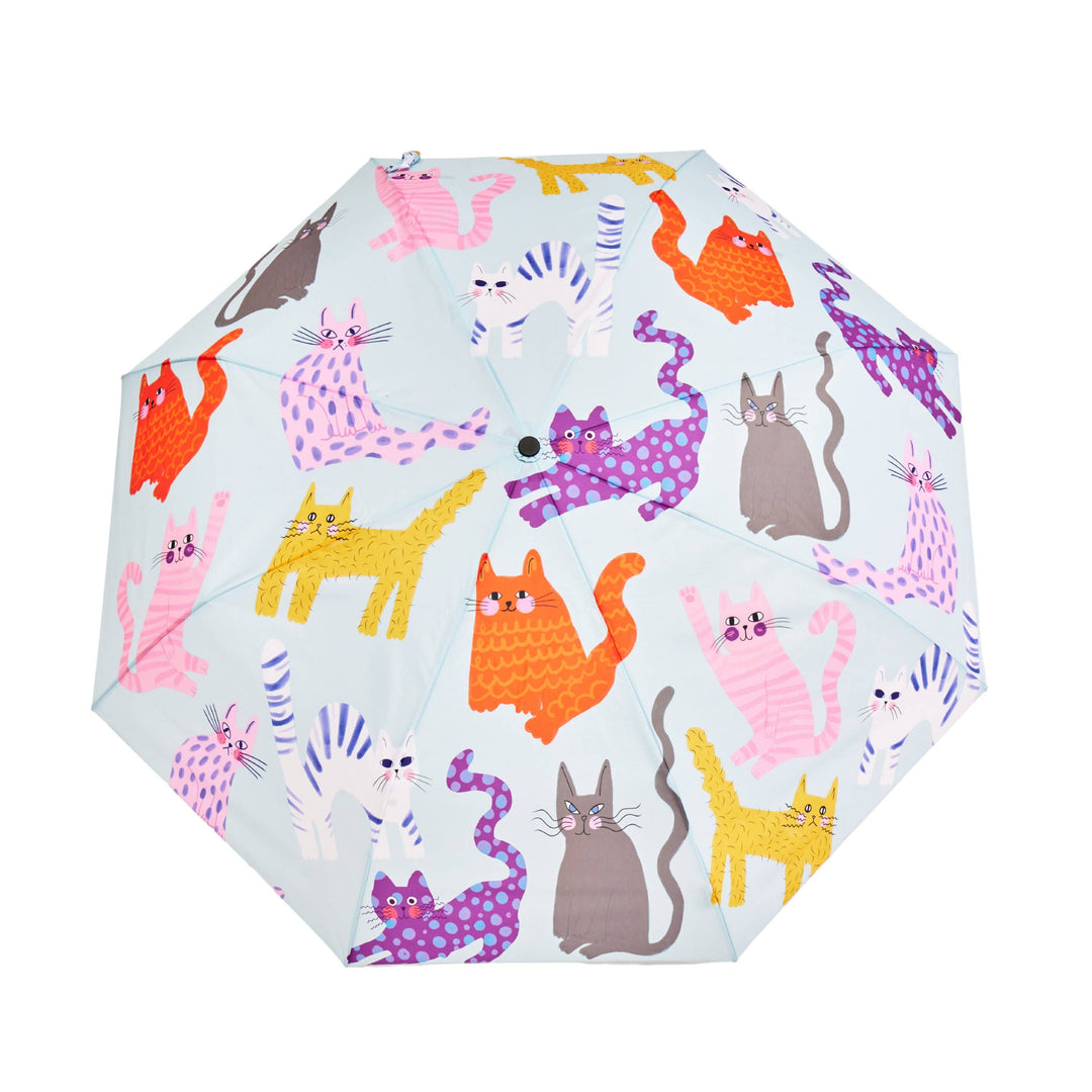 Lime Arty Cats Duck Umbrella