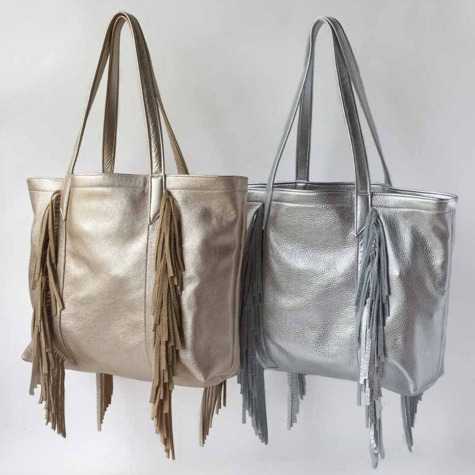 Fringe tote bags sale