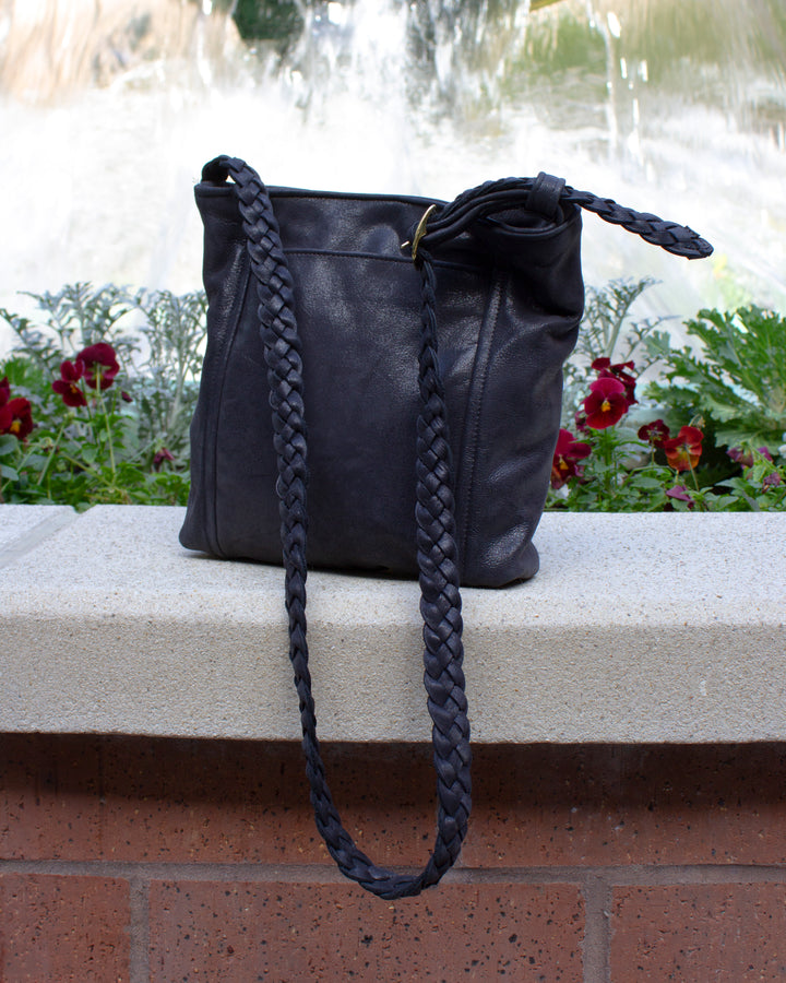 Black Glaze with Braided Strap